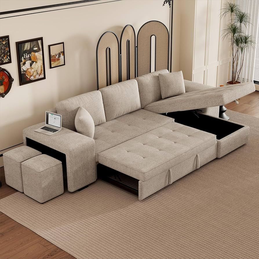 Sofa Bed with Storage 280 x 170 cm - LS17